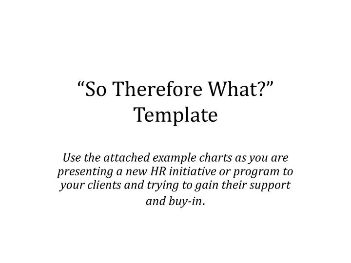 so therefore what template