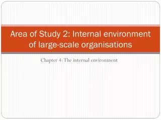 Area of Study 2: Internal environment of large-scale organisations