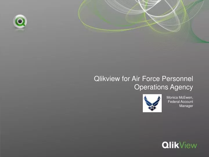 qlikview for air force personnel operations agency