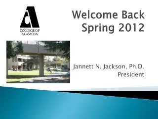 Welcome Back Spring 2012