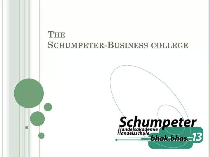 the schumpeter business college