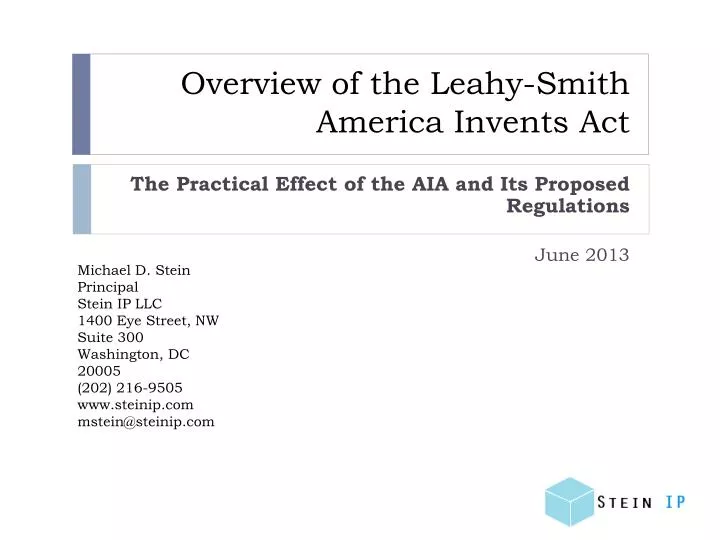 overview of the leahy smith america invents act