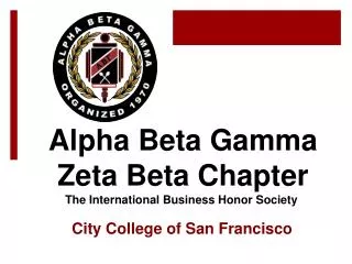 Alpha Beta Gamma Zeta Beta Chapter