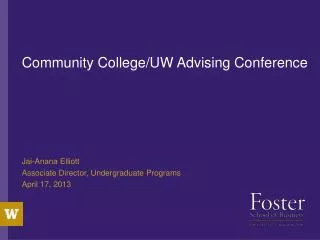 Community College/UW Advising Conference