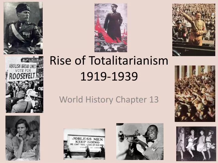 rise of totalitarianism 1919 1939