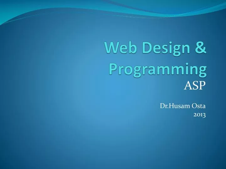 web design programming