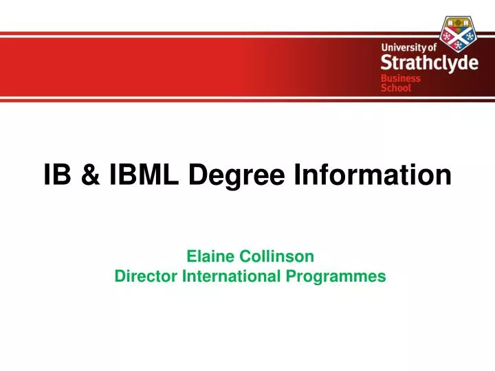ib ibml degree information