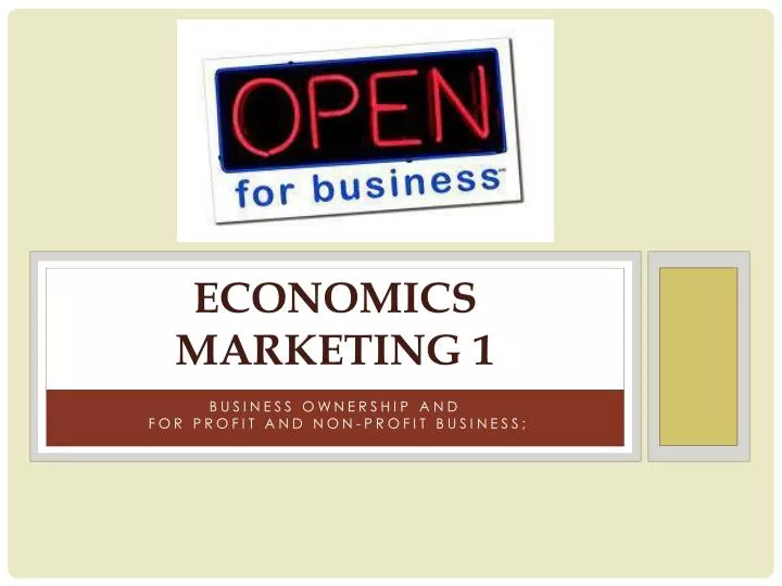 economics marketing 1