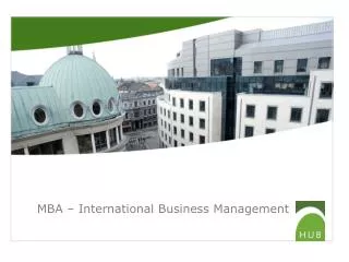 MBA – International Business Management