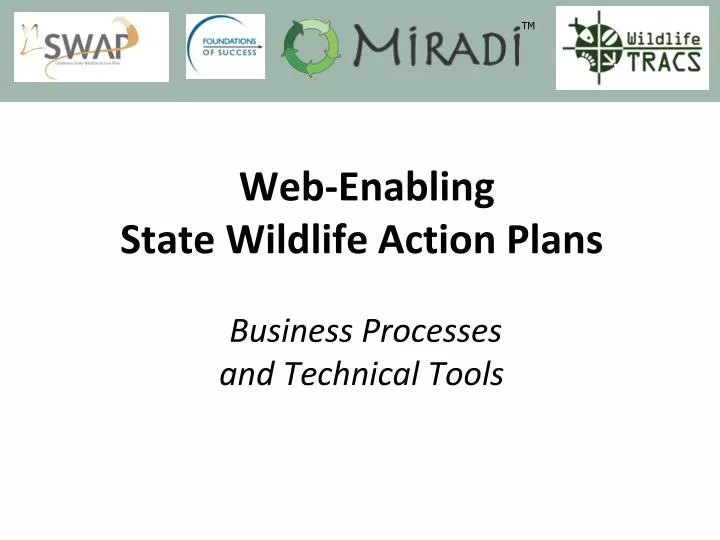 web enabling state wildlife action plans business processes and technical tools