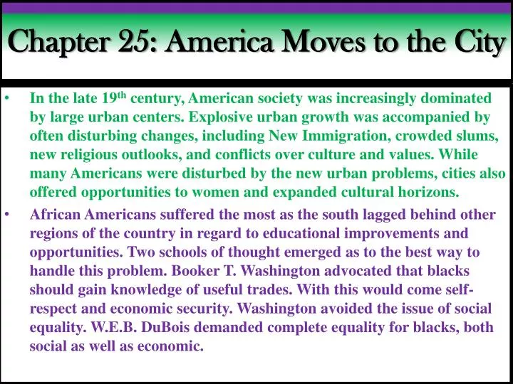 chapter 25 america moves to the city