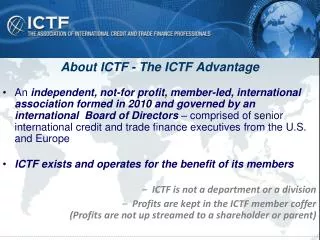 About ICTF - The ICTF Advantage