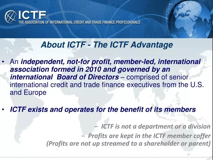 about ictf the ictf advantage