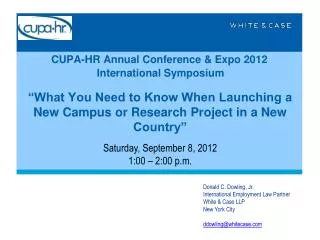 CUPA-HR Annual Conference &amp; Expo 2012