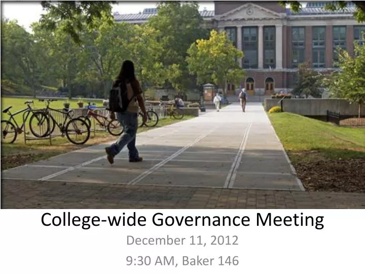 college wide governance meeting