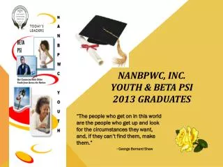 NANBPWC, Inc. Youth &amp; Beta Psi 2013 Graduates