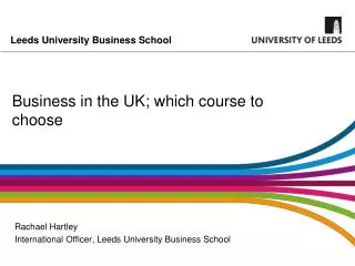 Business in the UK; which course to choose