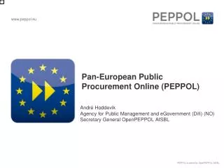 Pan-European Public Procurement Online (PEPPOL)