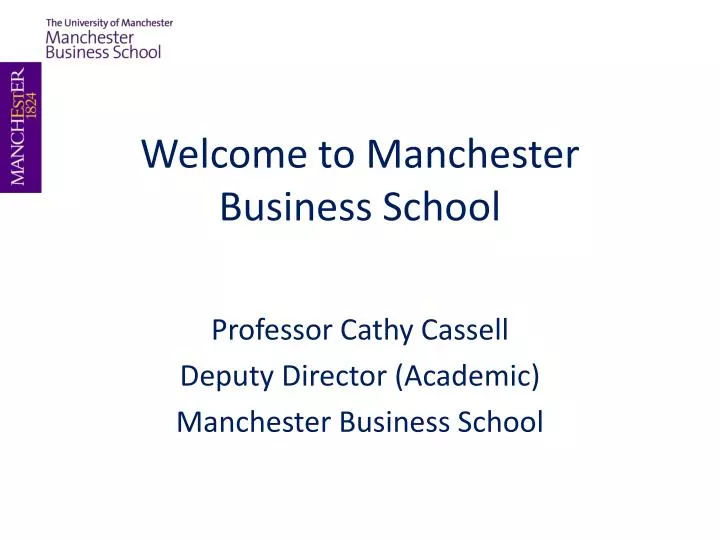 welcome to manchester business school