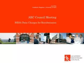 ARC Council Meeting HESA Data Charges for Resubmission