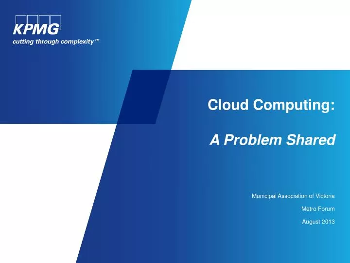 cloud computing a problem shared