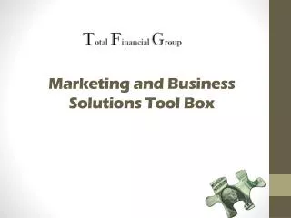 Marketing and Business Solutions Tool Box