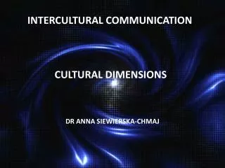 CULTURAL DIMENSIONS