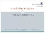 E-Scholars Program - slide 1