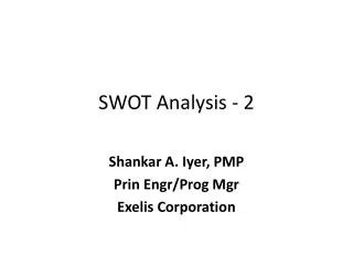 SWOT Analysis - 2