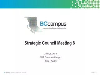 Strategic Council Meeting 8