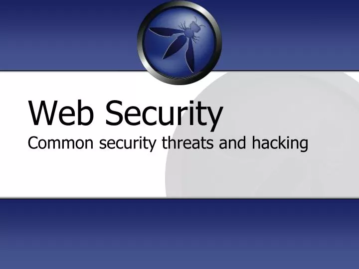 web security common security threats and hacking