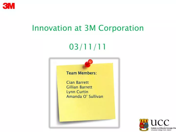 innovation at 3m corporation 03 11 11