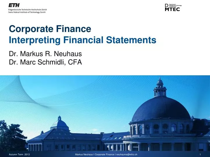corporate finance interpreting financial statements