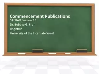 Commencement Publications