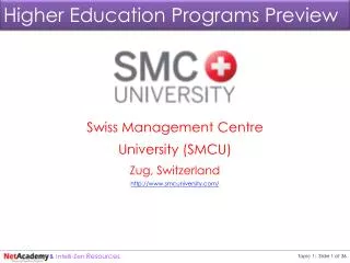 Higher Education Programs Preview