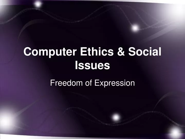 computer ethics social issues