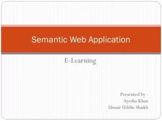 Semantic Web Application