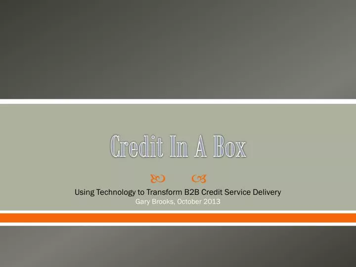 credit in a box