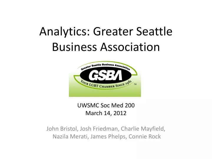 analytics greater seattle business association