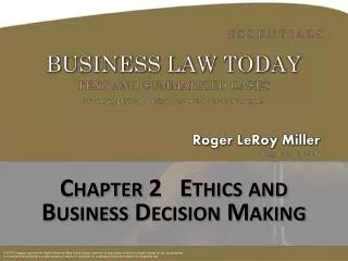 Chapter 2 Ethics and Business Decision Making