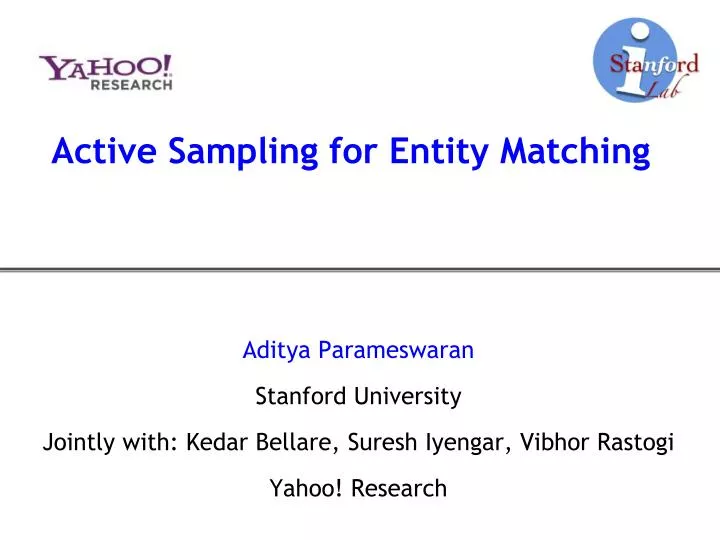active sampling for entity matching