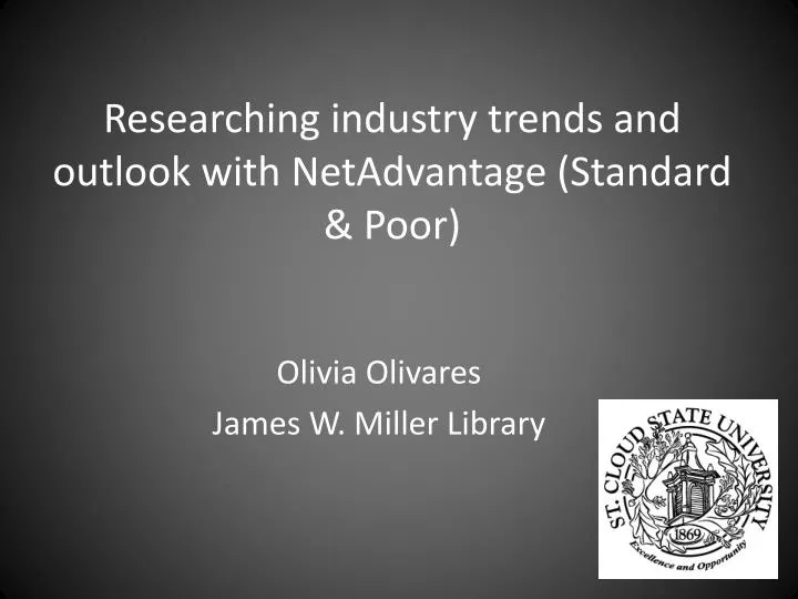 researching i ndustry trends and outlook with netadvantage standard poor