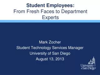 Student Employees: From Fresh Faces to Department Experts