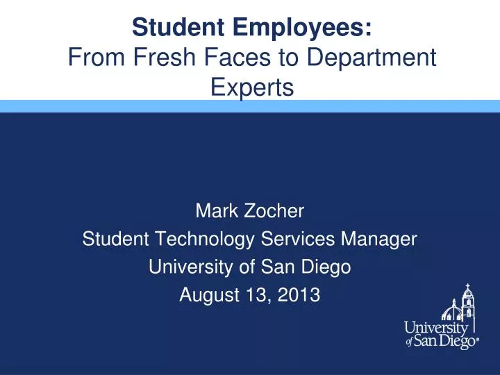 student employees from fresh faces to department experts