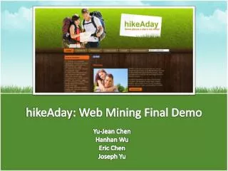 hikeAday : Web Mining Final Demo