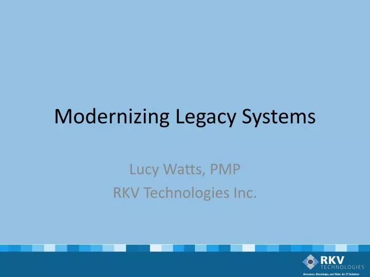 modernizing legacy systems