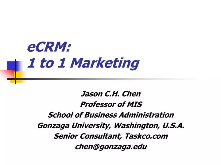 ecrm 1 to 1 marketing