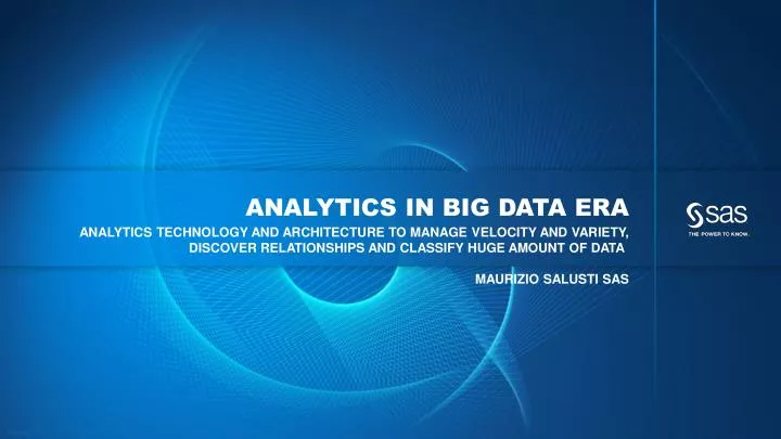 analytics in big data era