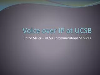 voice over ip at ucsb