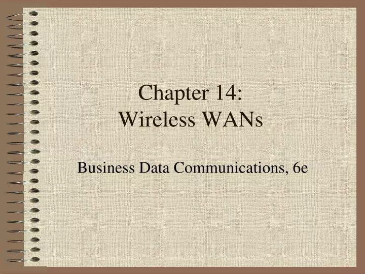 chapter 14 wireless wans